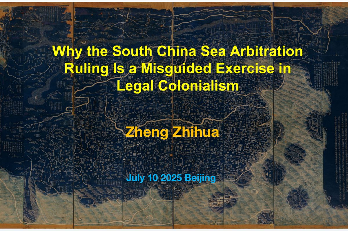 Zhengyimingdao's tweet image. Why the South China Sea Arbitration Ruling is A Misguided Exercise in Legal Colonialism scspi.org/en/dtfx/why-so…