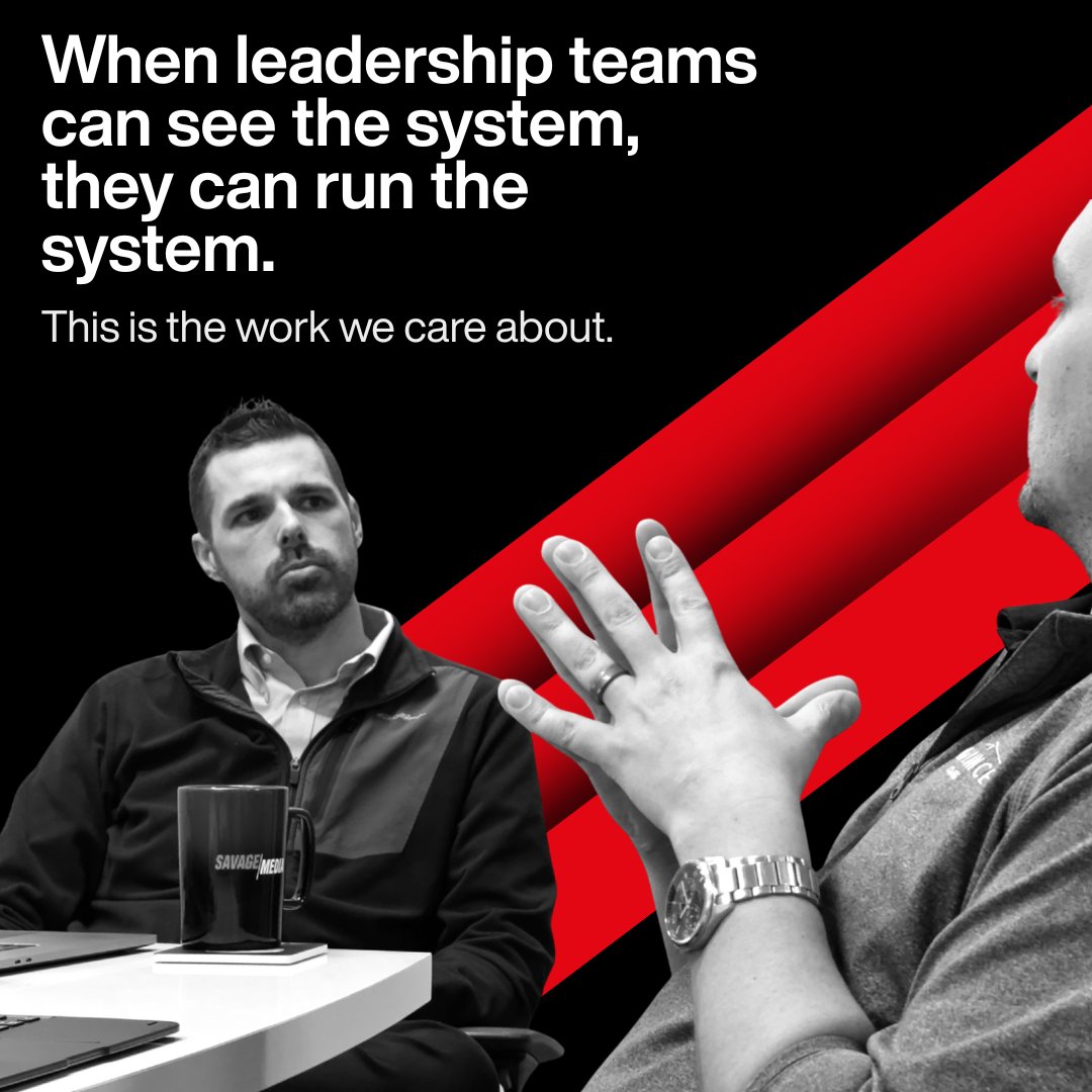 SavageMedia_'s tweet photo. When leadership teams can see the system, they can run the system.

This is the work we care about. https://t.co/1hRCRCWl6V