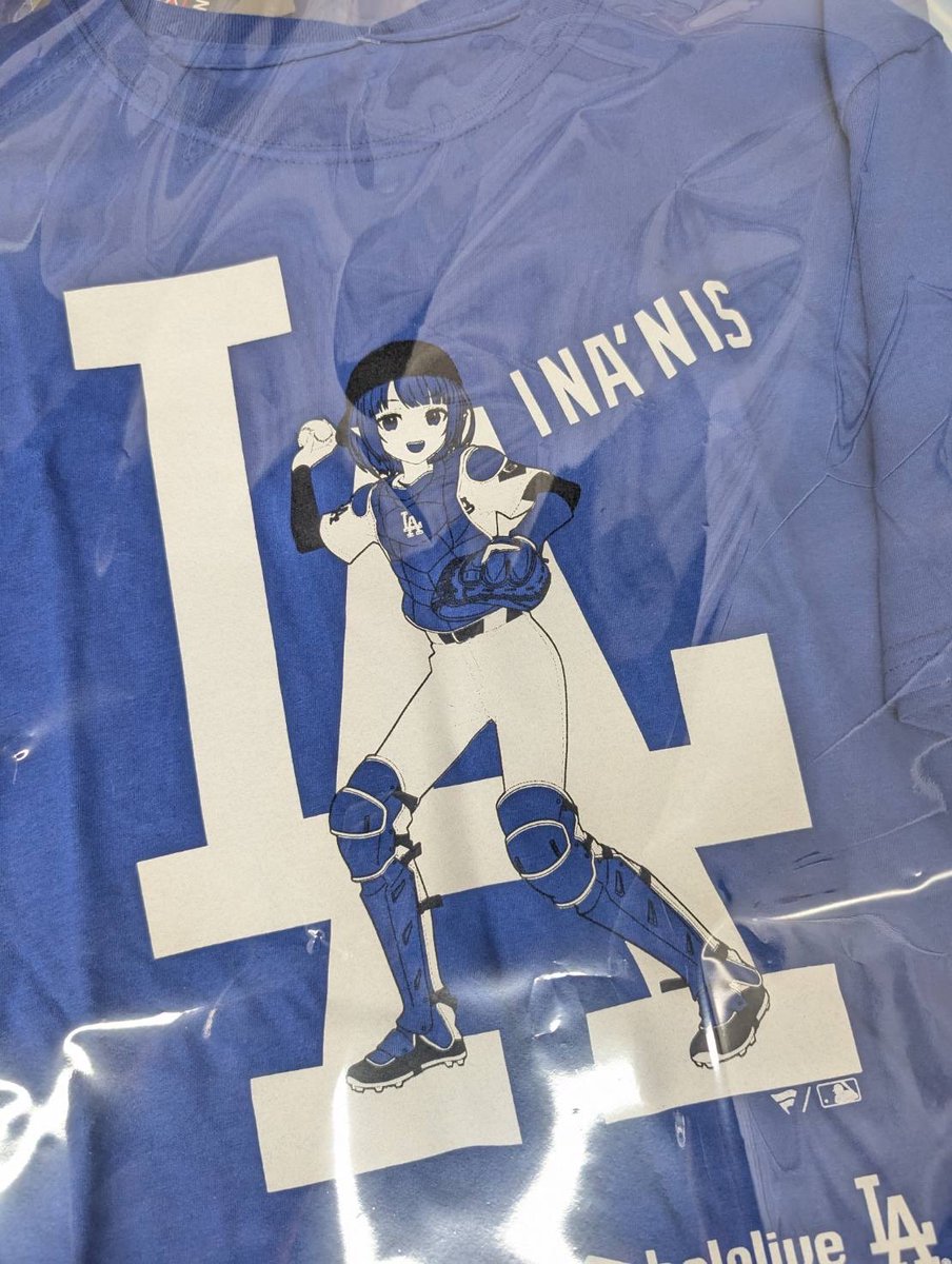 ドジャース × ホロライブ　限定コラボTシャツ　INA’NIS Mサイズ ドジャース × ホロライブ 限定コラボTシャツ INA'NIS Mサイズ