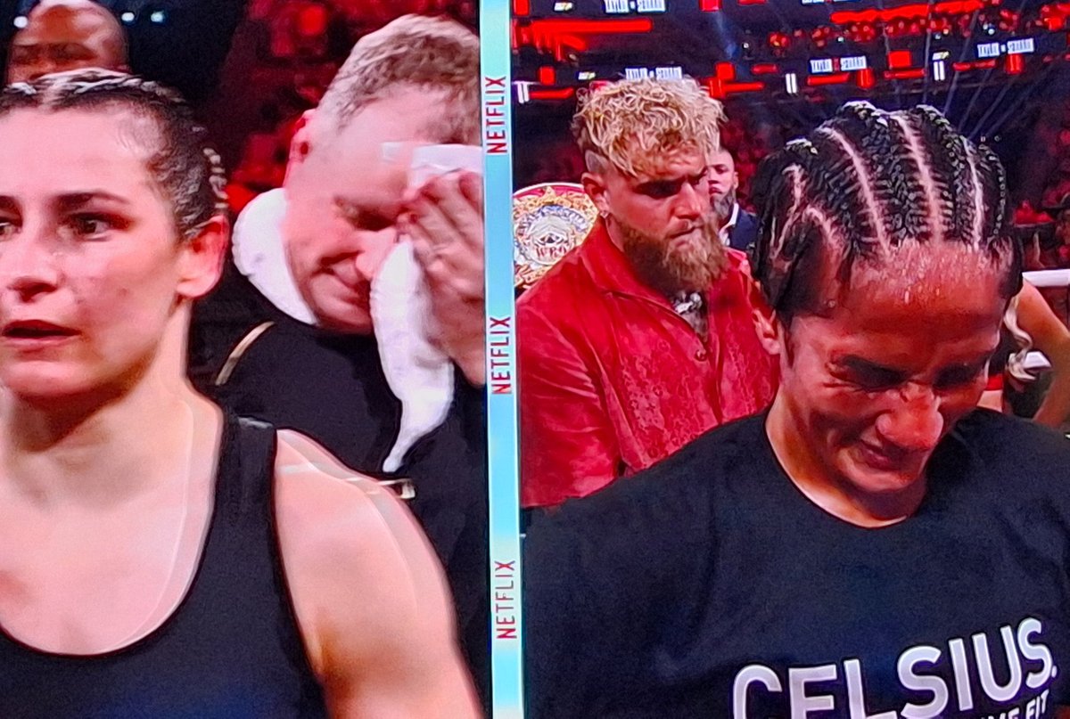 Los jueces le dieron la pelea a <a href="/KatieTaylor/">Katie Taylor</a> por decisión mayoritaria. 97/95 y dos 97/93. #TaylorSerrano3