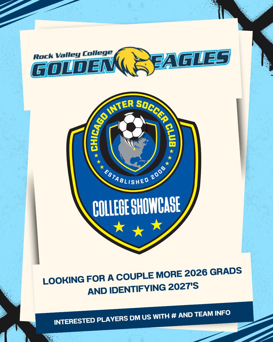 We will be at the Chicago Inter College Showcase looking for future Golden Eagles. 2025 class is complete, but still looking for a couple 2026 grads and 2027's. Good luck on the pitch!