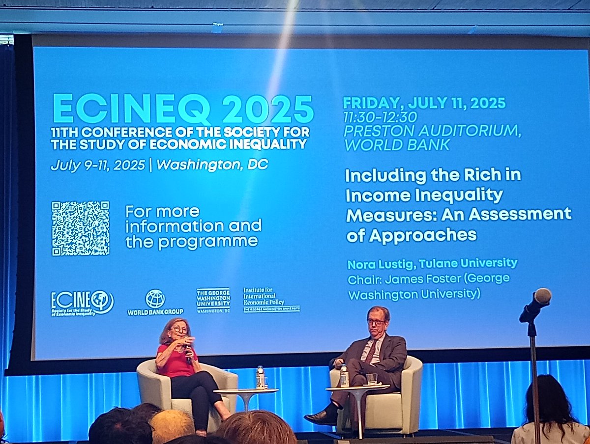 GNeidhofer's tweet image. #ECINEQ2025 is over. Like always, a wonderful conference full of inspiring discussions on economic inequality.
A particular thanks to @LFLopezCalva, @WorldBank and GW for organising and to the executive committee of the ECINEQ, especially our current president @noralustig .
