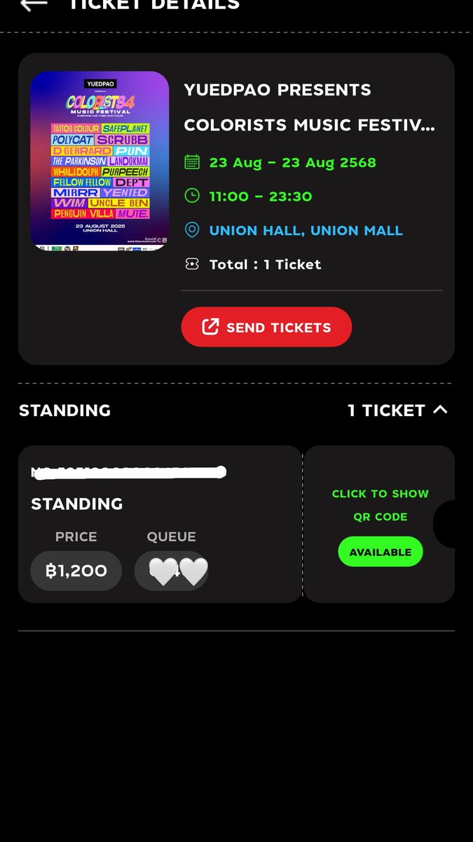 lmtoshep's tweet photo. ปล่อยบัตรcolorist 1ใบ 1,300 ka🤍🤍
นัดรับรฟฟ สยาม/สามย่านได้ค่า #ColoristsMusicFestival4 https://t.co/VKvbikebvc