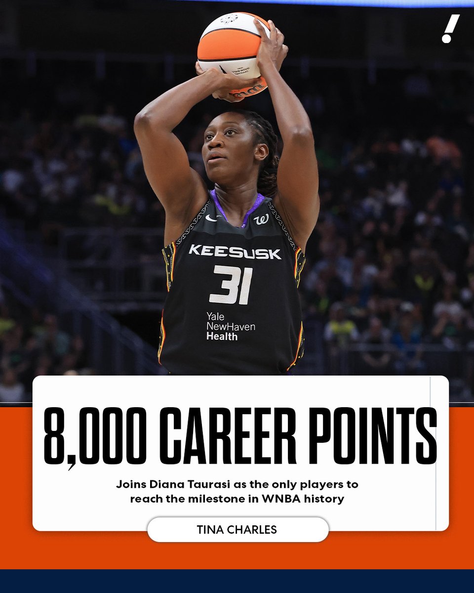 Players to reach 8,000 career points in WNBA history:

Tina Charles
Diana Taurasi

That's it 😤