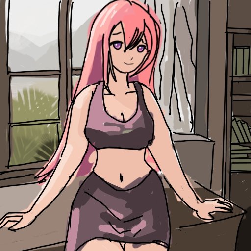#ruseum the evil women.
Lot goin on today so wanted to make a simple runie. I focused more on the environment around her as a side study.