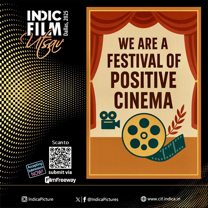 6th Indic Film Utsav @ Dallas – November 2025

Indic Film Utsav goes theatrical! After five successful online editions featuring 290+ uplifting Indic films, the festival now finds its official home in Dallas. This year, enjoy in-person screenings of features, docs, and