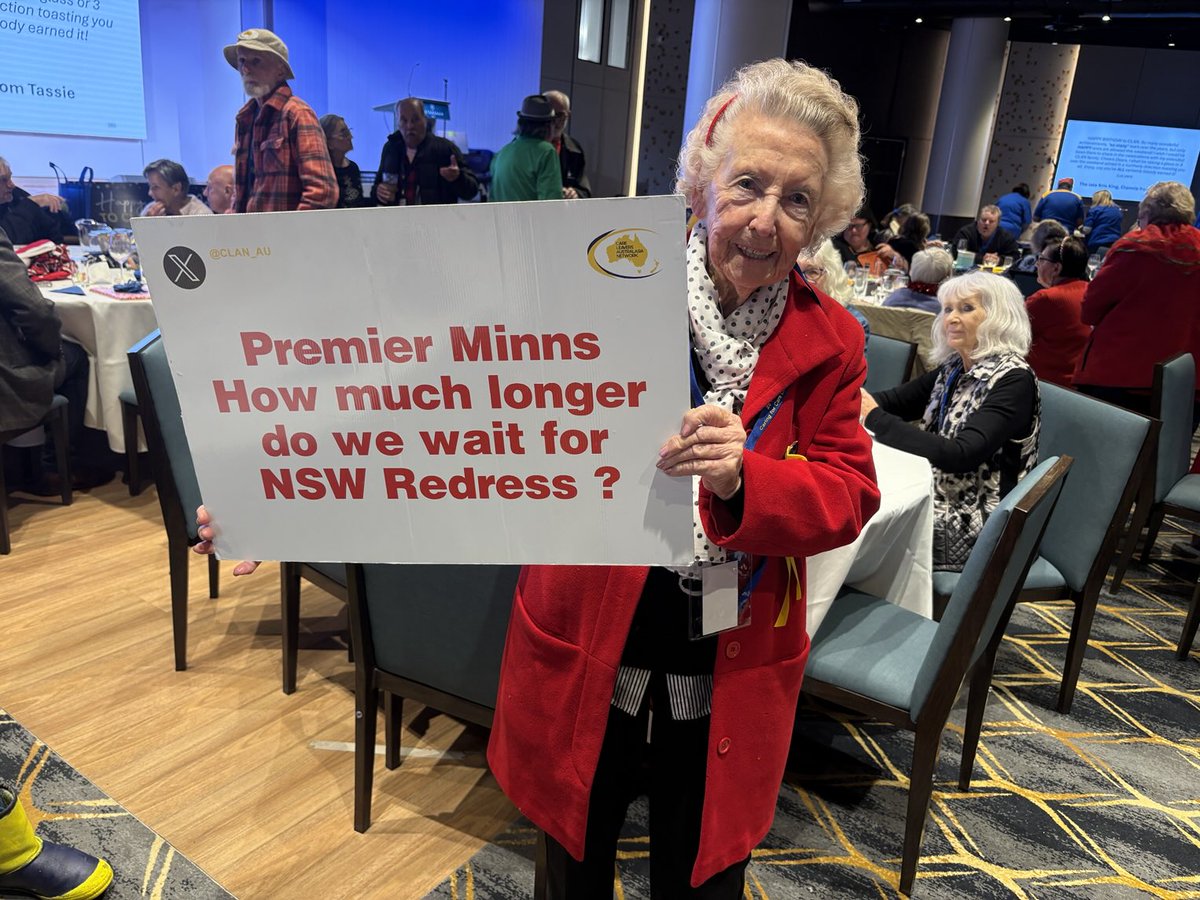 CLAN 🇺🇦 (@clan_au) on Twitter photo Looks like we have to keep protesting in NSW for #Redress
<a href="/ChrisMinnsMP/">Chris Minns</a> <a href="/hugh_mcdermott/">Hugh McDermott MP</a> <a href="/NSWLabor/">NSW Labor</a>
<a href="/dmookheyMLC/">Daniel Mookhey</a>
NSW Premier Minns do better than Victoria,insulting $20k for White Stolen Children
Val 92ys &others deserve Redress b4 death 😢 Looks like we have to keep protesting in NSW for #Redress
<a href="/ChrisMinnsMP/">Chris Minns</a> <a href="/hugh_mcdermott/">Hugh McDermott MP</a> <a href="/NSWLabor/">NSW Labor</a>
<a href="/dmookheyMLC/">Daniel Mookhey</a>
NSW Premier Minns do better than Victoria,insulting $20k for White Stolen Children
Val 92ys &others deserve Redress b4 death 😢