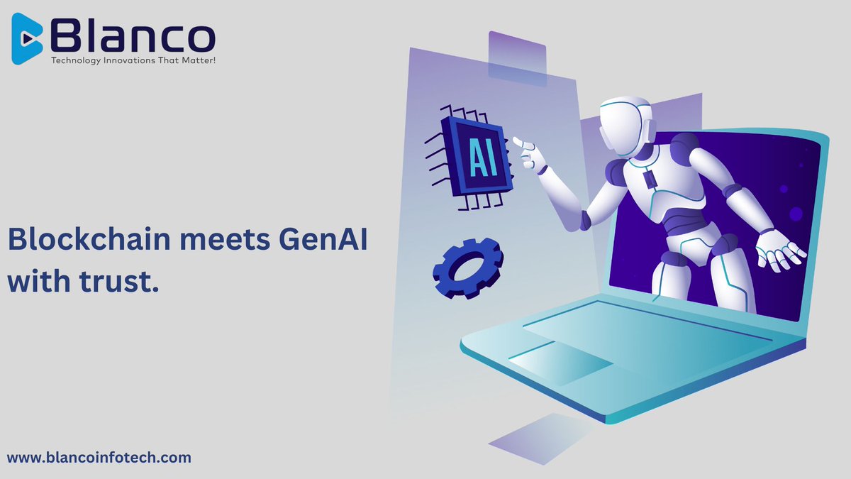 BlancoInfotech's tweet photo. As GenAI redefines automation and intelligence, blockchain ensures trust, traceability, and transparency at every layer. The future is autonomous, ethical, and accountable.

#Blockchain #GenAI #TrustByDesign #AIsecurity #BlancoTech #FutureReady https://t.co/Zqqp55lhfo