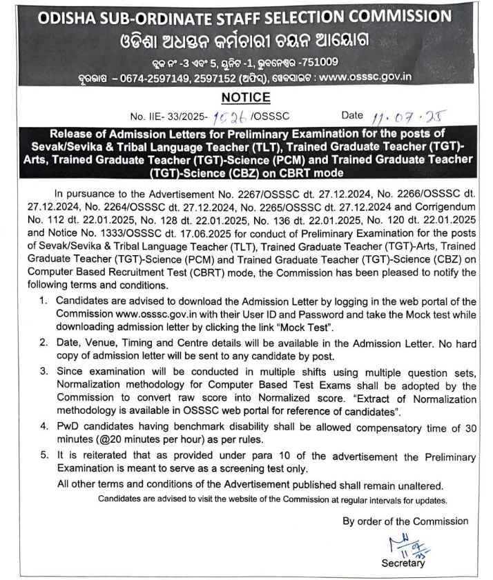 ChikuSa85580890's tweet image. #OSSSC could you please mention the date and Time for the release of SSD admit card .Exam is going to be held in just 5 days after and you just published a notice that Admit card released but where it is ? Please clarify 🙏?