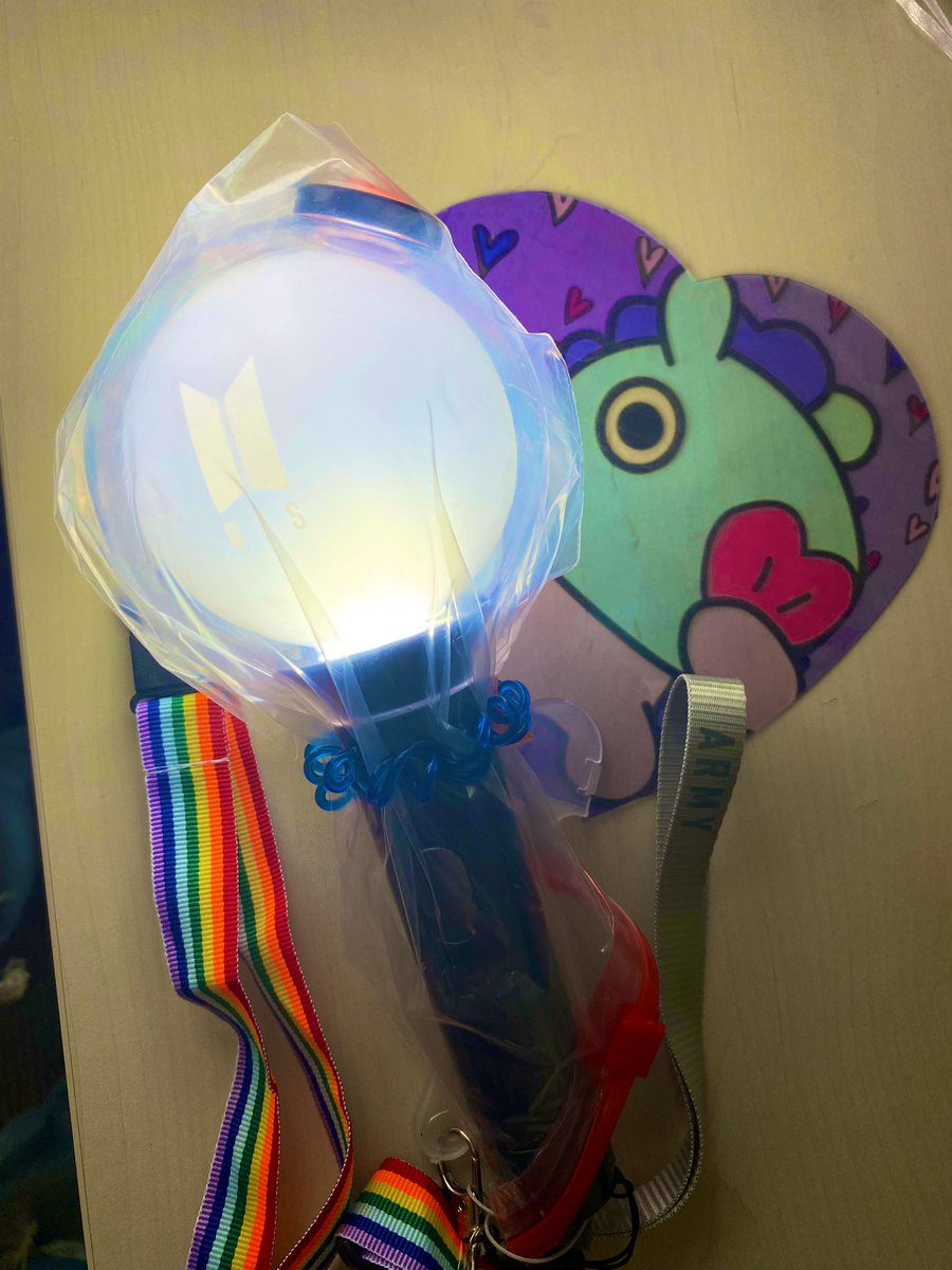 hyperfixedsince's tweet image. Mang says: use protection 💜 

are there any original rain hoods for the Amibam? I’ll use a bag Tomorrow, but that’s not cute!