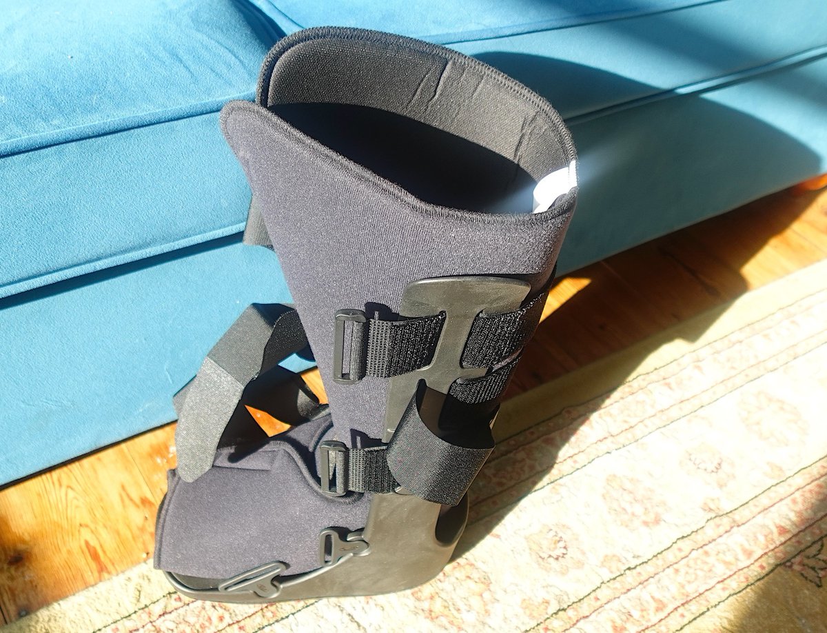 This orthopedic boot has been part of my life since I fractured my foot a month ago.
Without a car, I'd be stuffed.

Those advocating roadblocks and other schemes to stop people driving would do well to remember - injury or illness can happen to anyone at any time.