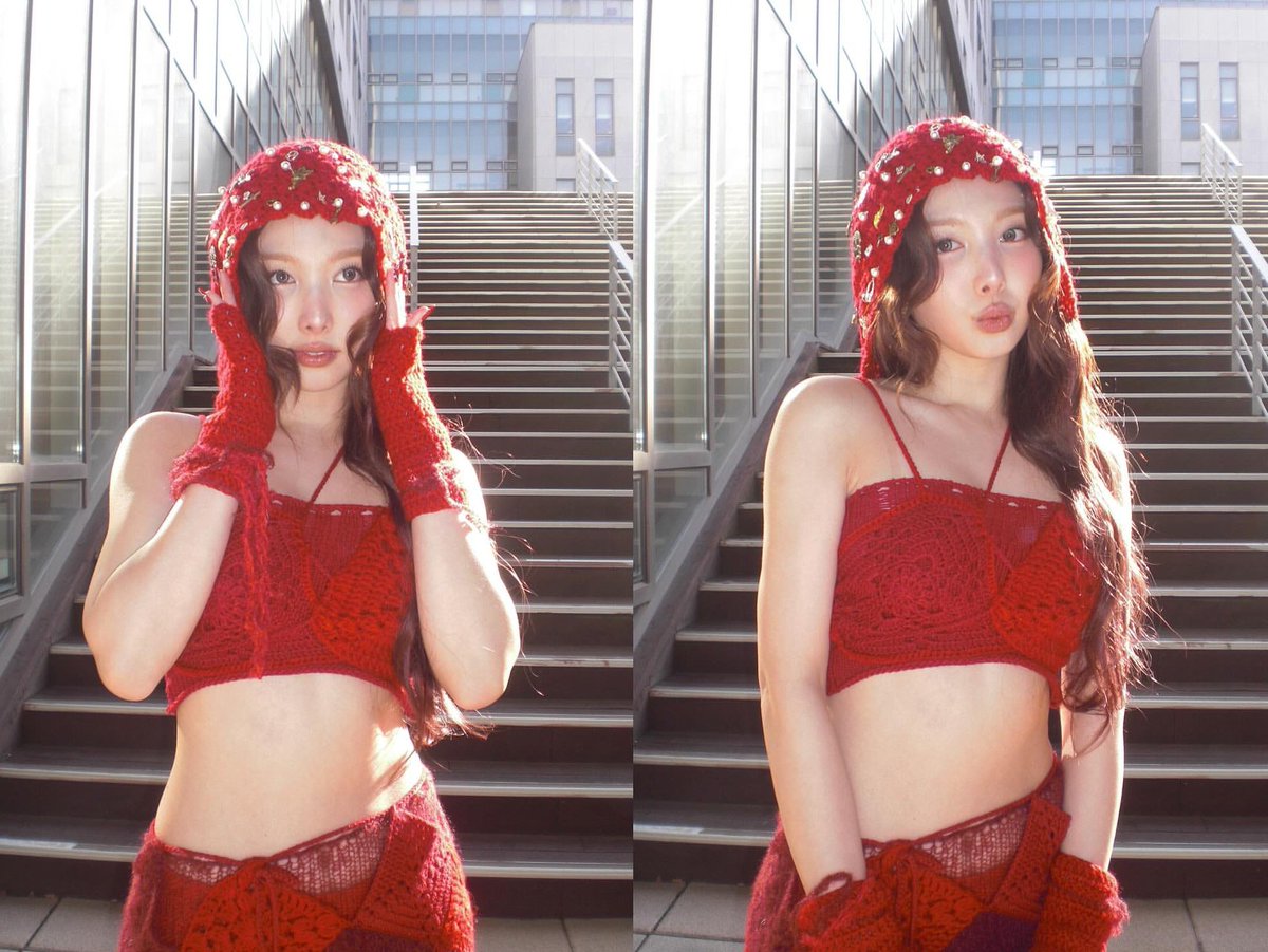 twnayc's tweet photo. Sun-drenched and stitched in scarlet. A little bit vintage, a little bit playful — soaking in the light and letting the warmth tell the story. https://t.co/tSn9uwnUJy