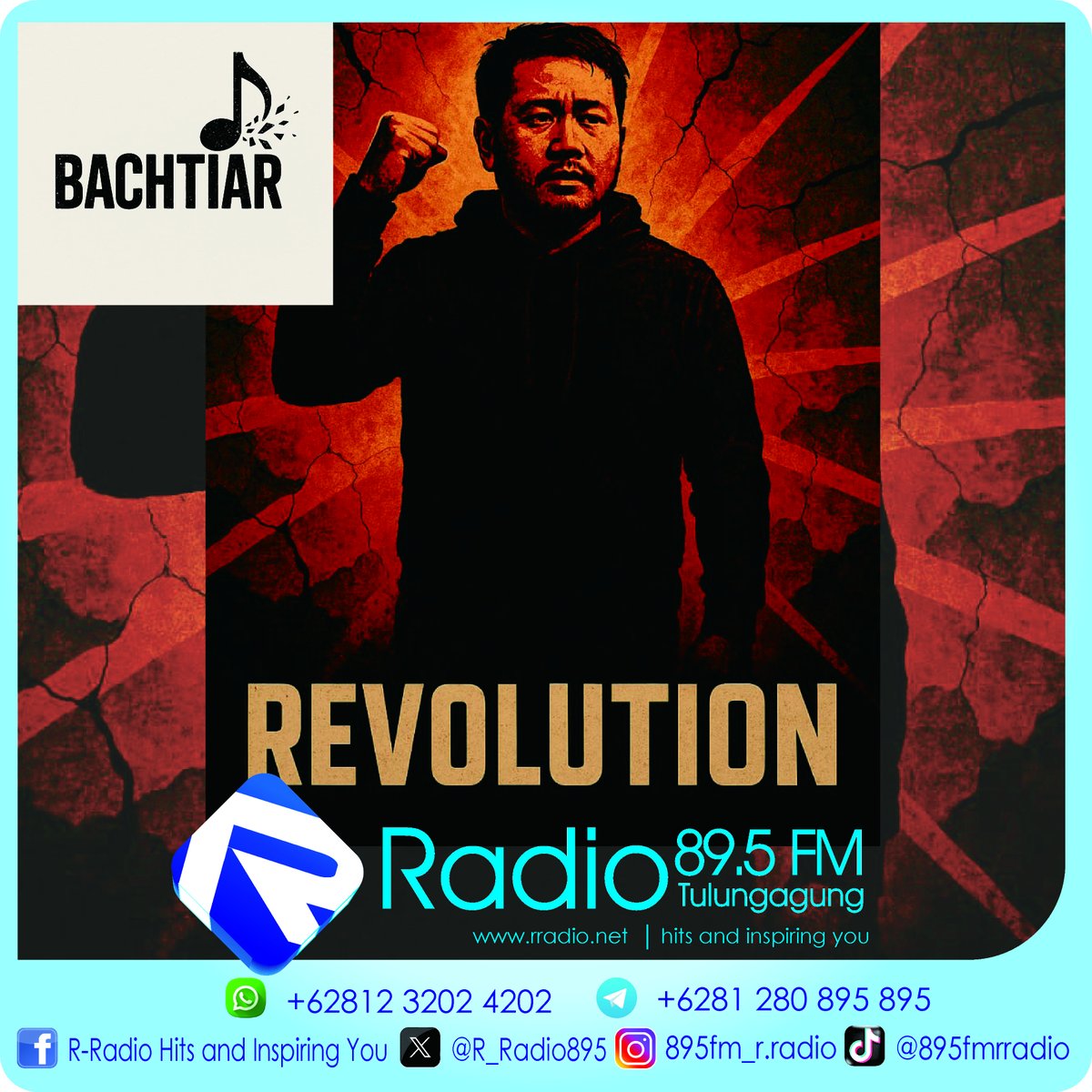 R_Radio895's tweet image. KAWAN – Musik adlh kekuatan pnyembuh, penggerak, & pnyemangat hidup. Inilah yg diyakini Chairil Bachtiar, musisi independen asal Ind yg kini bangkit lewat karya trbaruny “Revolution”.
Simak single “Revolution” dari Chairil Bachtiar hanya di 89.5 FM R-Radio, Hits and Inspiring You