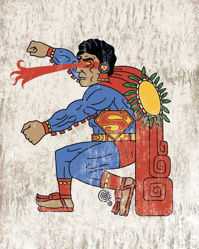 ¡Xitlachiya! ¡Ilhuicac! ¡Ca tōtōtl! ¡Ca patlanini! ¡Ca Sopeman (Tēpanahuiāni)!

"Look! Up in the sky! It's a bird! It's a plane! It's Superman!"

 #Superman 

qetza.com/super-man