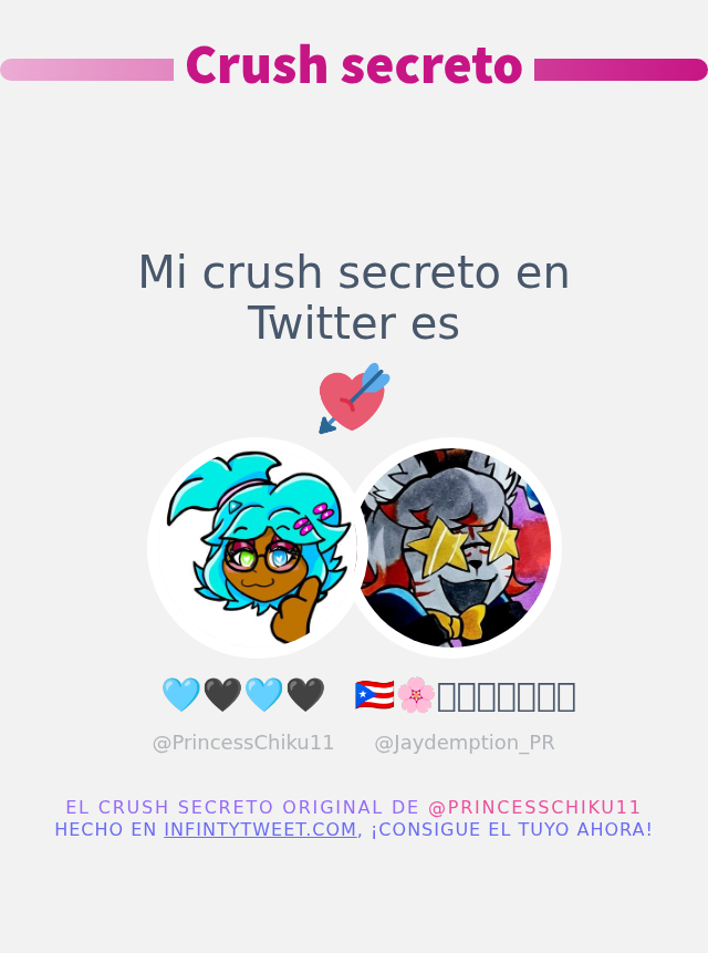 Tony mayse (@princesschiku11) on Twitter photo Mi crush secreto en Twitter es <a href="/Jaydemption_PR/">๐ต๐ท๐ธ๊ญ๊๊ฉ๊ธ๊๊ต๊ฃ๊๊ค๊ฆ๊ค๐ธ๐ต๐ท</a>
โก๏ธ infintytweet.me/secret-crush?lโฆ Mi crush secreto en Twitter es <a href="/Jaydemption_PR/">๐ต๐ท๐ธ๊ญ๊๊ฉ๊ธ๊๊ต๊ฃ๊๊ค๊ฆ๊ค๐ธ๐ต๐ท</a>
โก๏ธ infintytweet.me/secret-crush?lโฆ