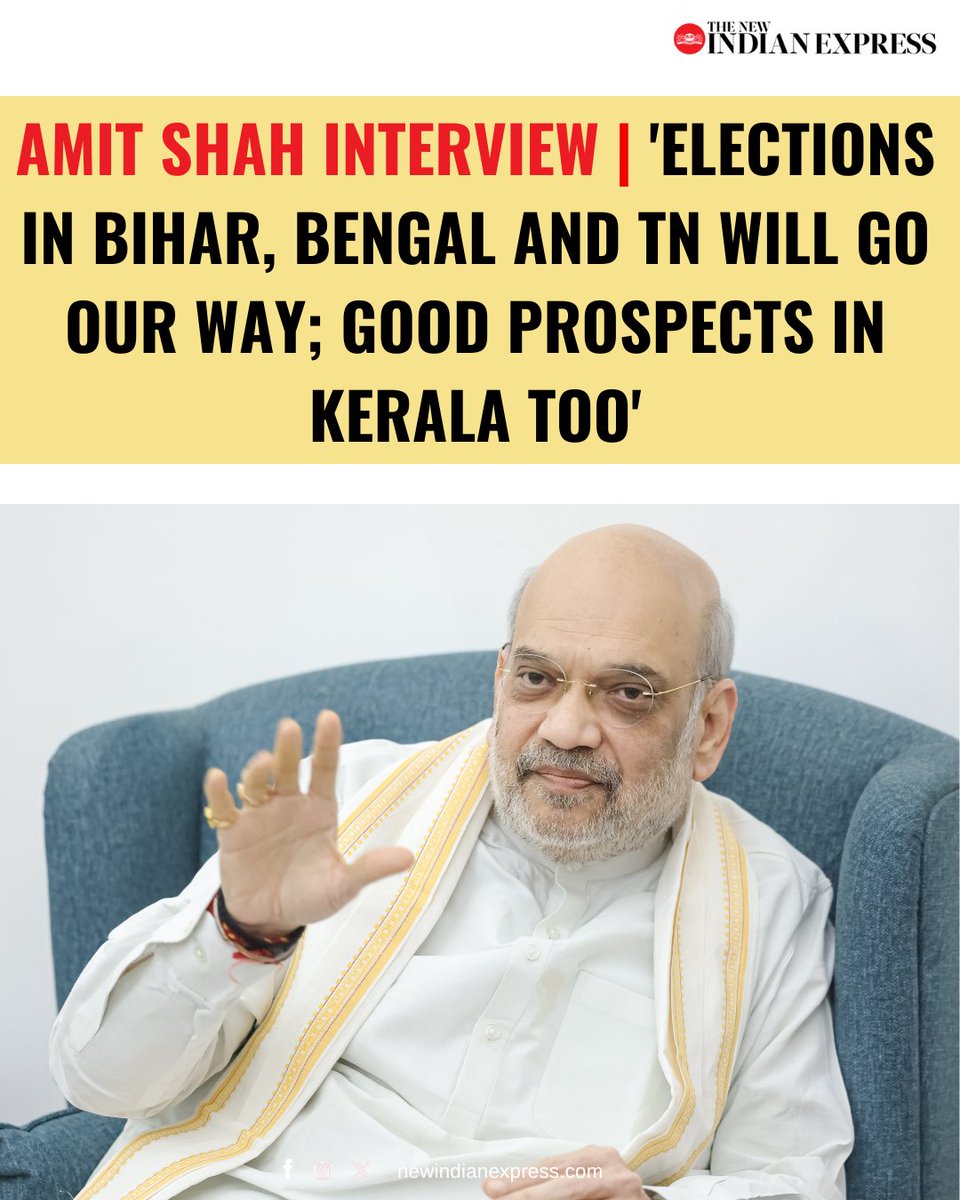 #TNIEexclusive | With the Modi government completing 11 years, Home Minister <a href="/AmitShah/">Amit Shah</a> highlights the big reforms, rebuts claims of bias in tax devolution to the South, talks of why BJP will win big in the 2026 state elections, and insists SIR will do good in an interview with