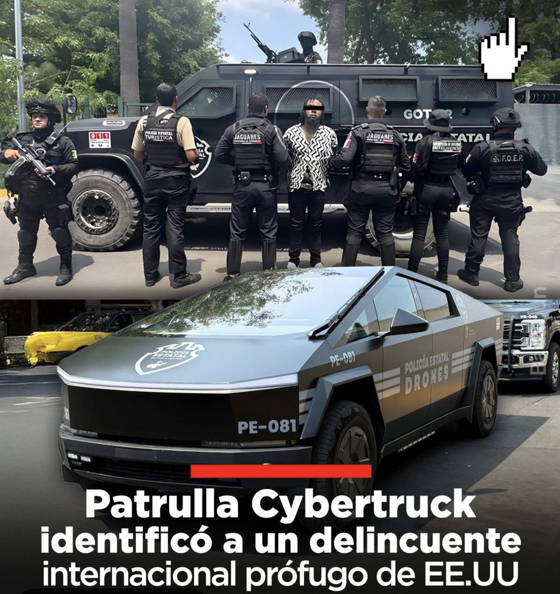 Ahora en manos de quien quedará la seguridad? De vehículos inteligentes quizá que aciertan en lograr detenciones!