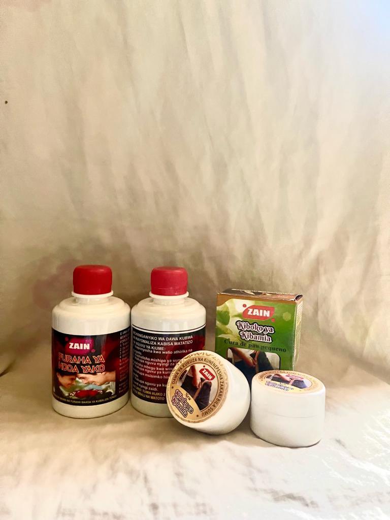 🌿ZAIN HERBS-SULUHISHO LA KWELI KWA WANAUME WA KWELI🌿

👉👉Inarudisha hamu hata kwa walioathirika na kujichua au stress.
👉Kuongeza urefu na unene wa uume.
👉Inaongeza stamina(kudumu muda mrefu kwenye tendo)

  Hazina madhara kabisa,dawa ni za asili zilizotengenezwa kwa mimea