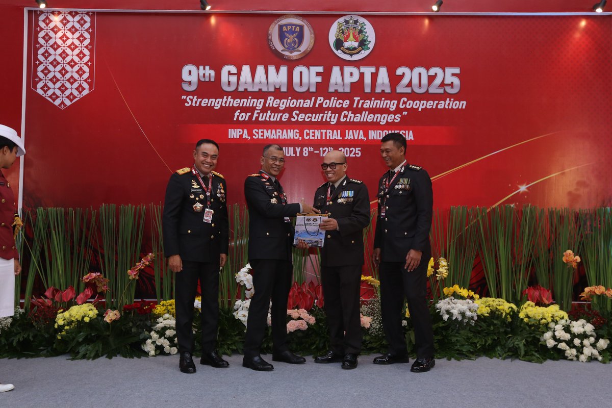 From 8 to 12 July 2025, the 9th General Assembly Annual Meeting (GAAM) of the Association of Police Training Institutions in Asia (APTA) was held at the Indonesian National Police Academy in Semarang, Indonesia.