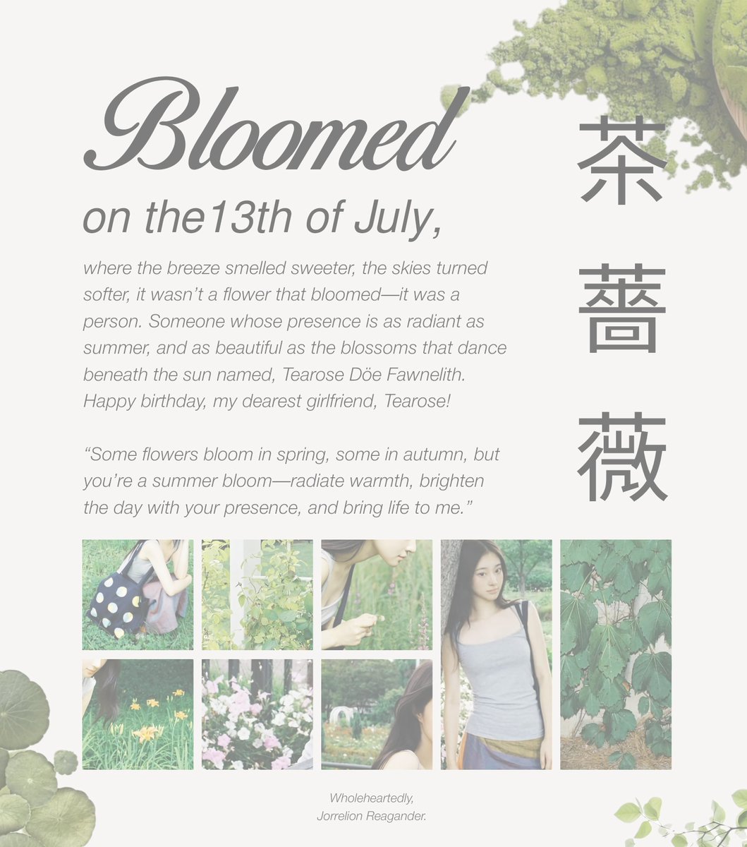 🎂OPFOLL 00.00🎂

RETWEET

Today belongs to someone whose presence is as beautiful as flowers in full summer bloom.
 
Happy birthday to my dearest girlfriend! @/fawne Please leave a little birthday wish for her, because she deserves the gentlest words and warmest blessings today.