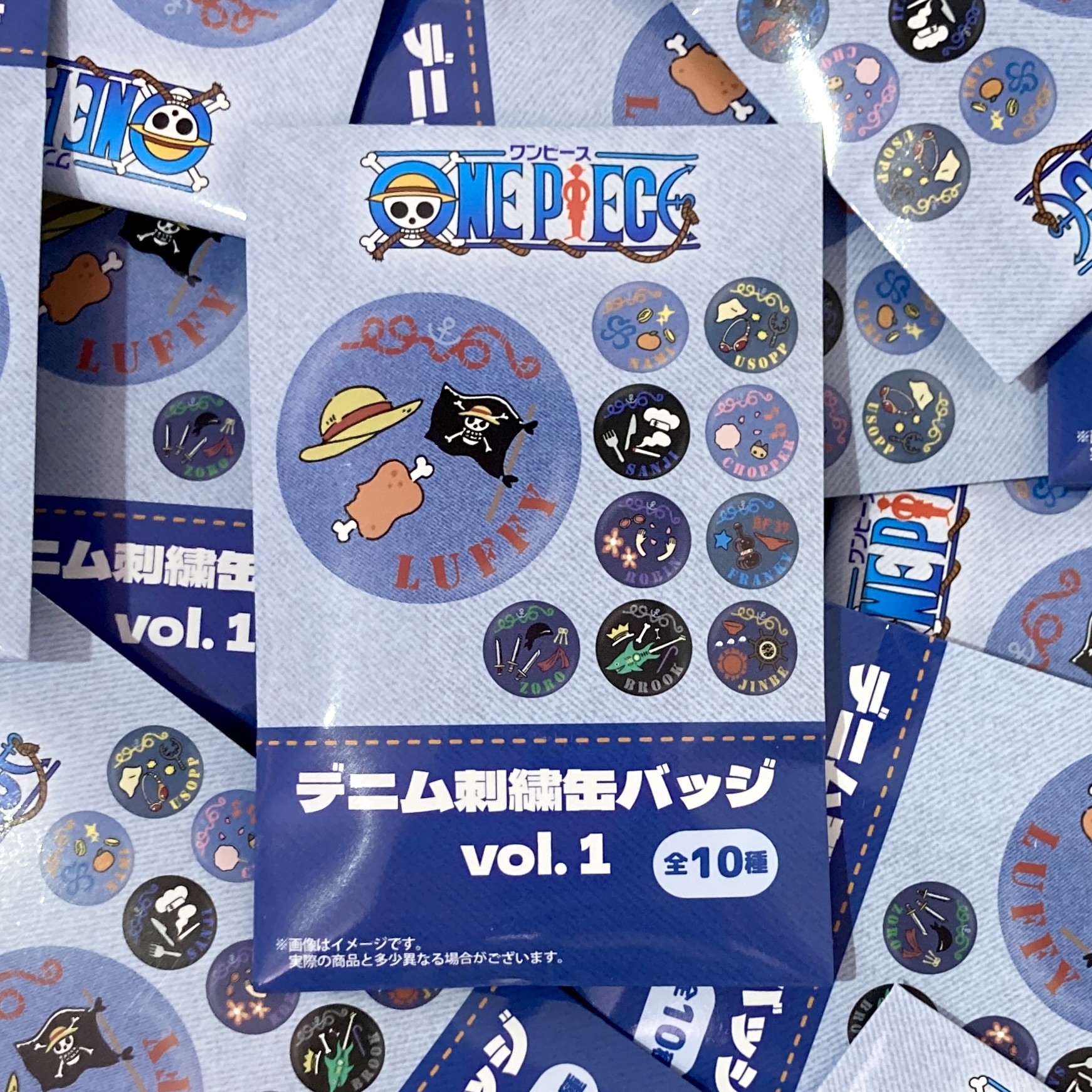 ワンピース　デニム刺繍缶バッジ　vol.1 麦わらストア　6個セット ONE PIECE MUGIWARA STORE HARAJUKU on X: 