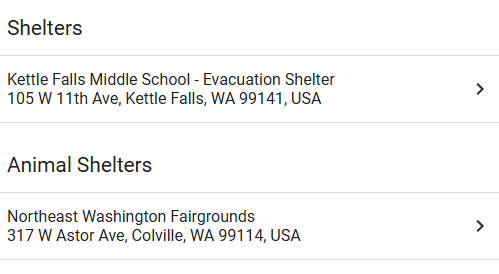 Wa_fire_watch's tweet image. #HopeFire 11/15 Evacuation and road closure information is available on the Stevens County Emergency Management page!
Shelters: (Both open)
The      Red Cross Evacuation Center at the Kettle Falls Middle School, 105 W. 11th      Ave, Kettle Falls, WA
There is high fire spread!