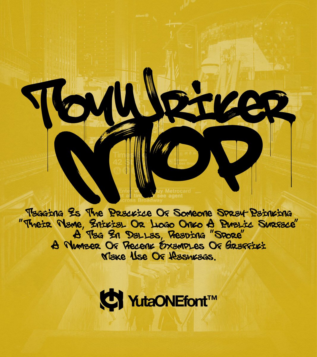 yuta_ptv's tweet image. 【⚠️速報⚠️】
ゆうたONEフォント擬人化プロジェクト「©︎FBGS」とアパレルブランド「AREAL」のコラボを記念し、今回主役に選ばれたスクイーちゃんの元ネタフォント「トイライターモップ」を少しの間だけ無料化します！
🚨ダウンロードする前に引用元をリポストしてね！
※DLリンクはリプ欄