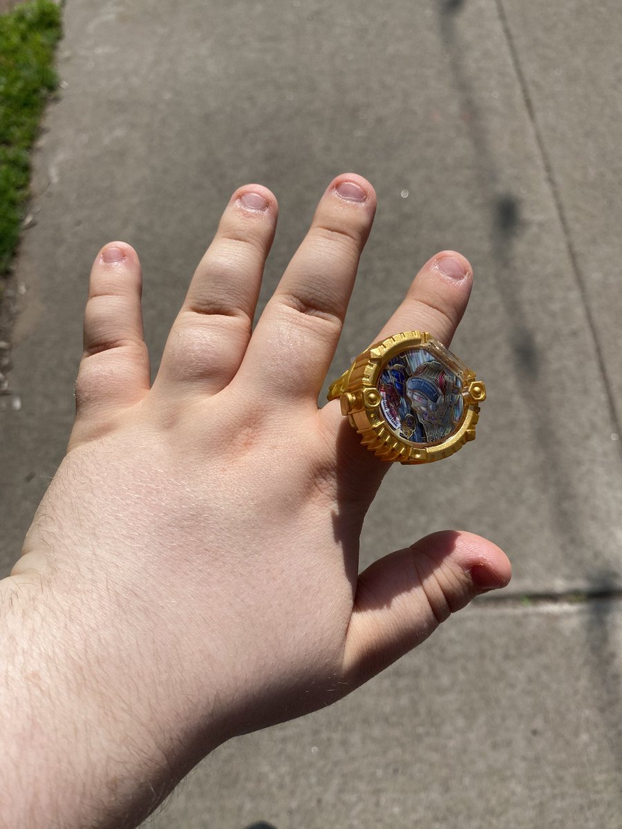 MisterFinnster's tweet image. was walking around town earlier today wearing my Boonboomger Gozyuger ring. All I'm saying is there's no canonical proof I wasn't Universe BunRed.