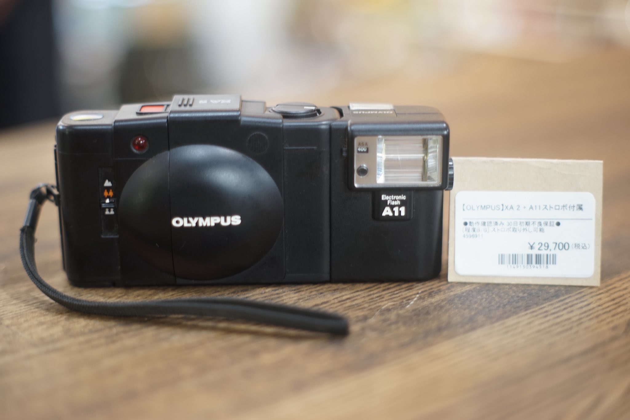 Olympus フィルムカメラ XA3 XA11 ストロボ付 オリンパス XA モルト交換済 ストロボA11付 説明書付 - 日進堂
