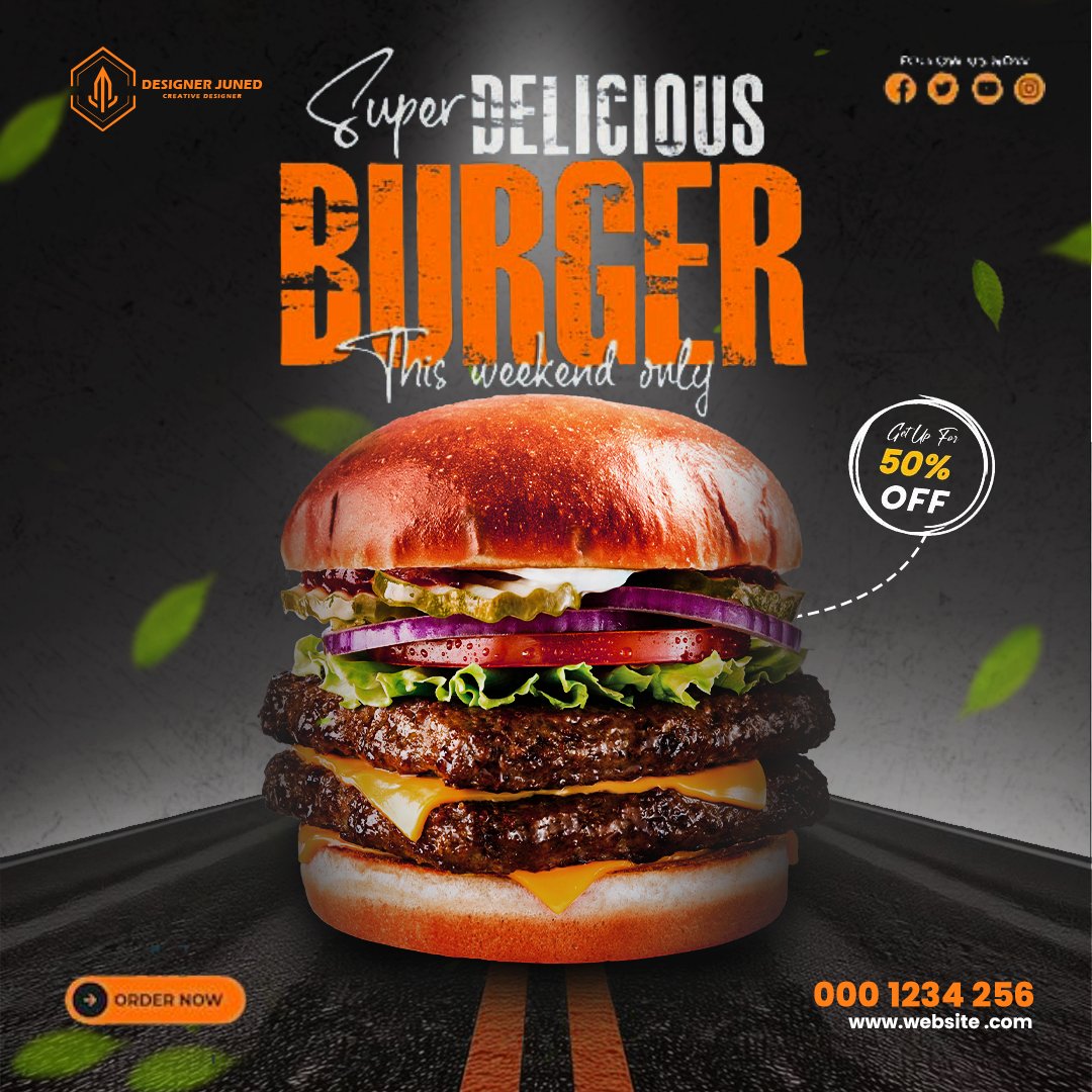 graphixash's tweet image. 🔥 Fresh Food Social Media Post Designs!
Bold, tasty &amp;amp; scroll-stopping visuals for food brands!
Designed to boost engagement. 🍔🎨
#FoodPostDesign #SocialMediaDesign #JunedDesign #CreativeVisuals #GraphicDesignBangladesh