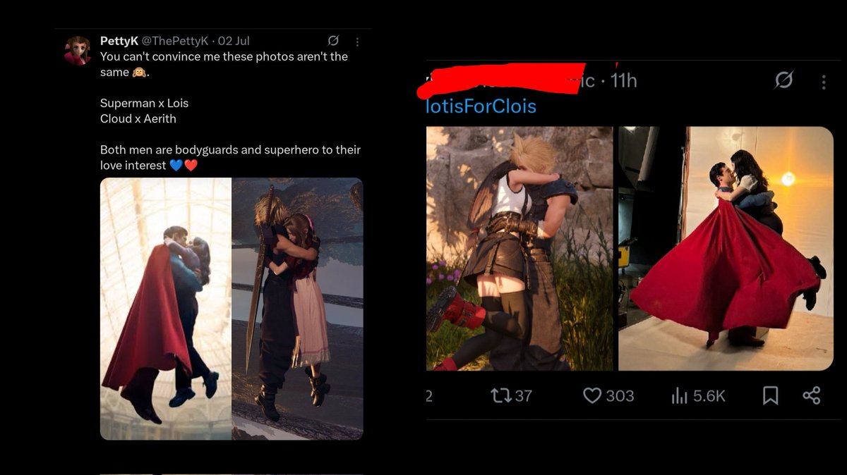 Every Masterpiece has a cheap copy. 🫣
One is a canon scene from the game, and one isn't. 😝

July 2, 2025 VS July 11,2025