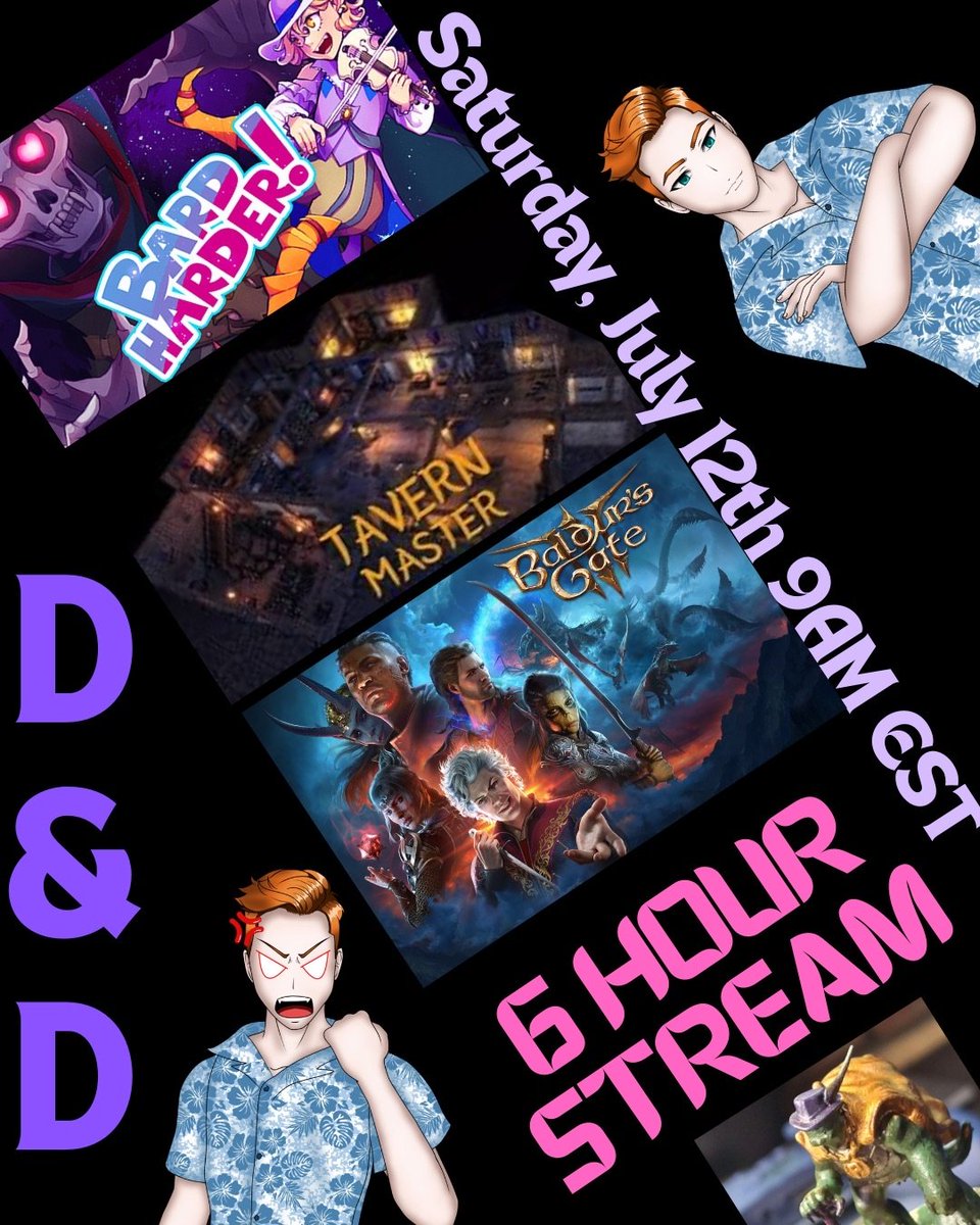 FNH_Paul's tweet photo. Goooood Afternoon Sportsfans! Today, we are serving drinks, seducing friends and foes, and crafting some DnD minis and monsters. I hope to see yall there! https://t.co/xLztcz40sD #twitchstreamer #DnDcharacter #bg3 https://t.co/8bOdACIdkO