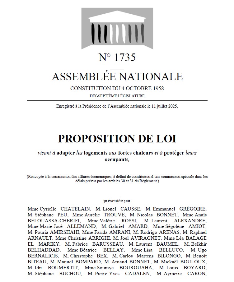 Quotidiag's tweet image. [Brève] La PPL qui oblige à afficher l&apos;indicateur du confort d&apos;été du DPE dans les annonces immobilières, inclut le confort d&apos;été dans la définition d&apos;une rénovation globale, etc., a été publiée. f.mtr.cool/ayvizannsn