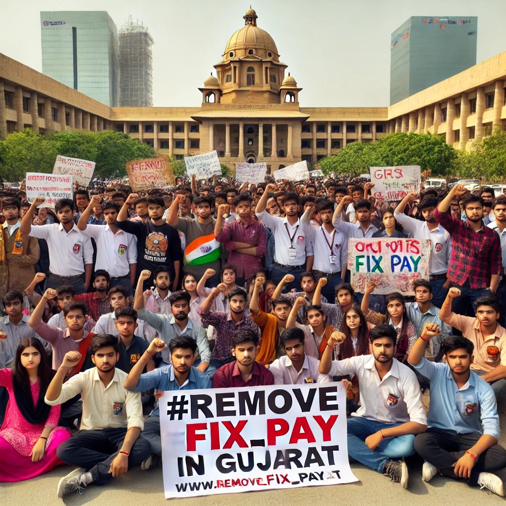 ગુજરાત માં આ પ્રથા છે અને એ પણ ૫ વર્ષ 
અમારી વાત ધ્યાને લઈને યોગ્ય દિશામાં નિર્ણય લ્યો તેવી વિનંતી છે.
#Remove_Fixpay_in_gujarat