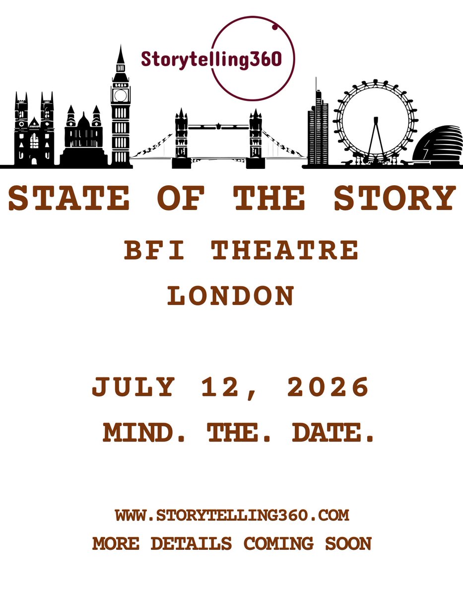 StoryTalks360's tweet image. 🇬🇧 📣 ATTENTION LONDON 🔈 🇬🇧
We heard you.
One year from today.
Mind. The. Date.
#WritingCommunity #screenwriting #screenwriter #film #writing