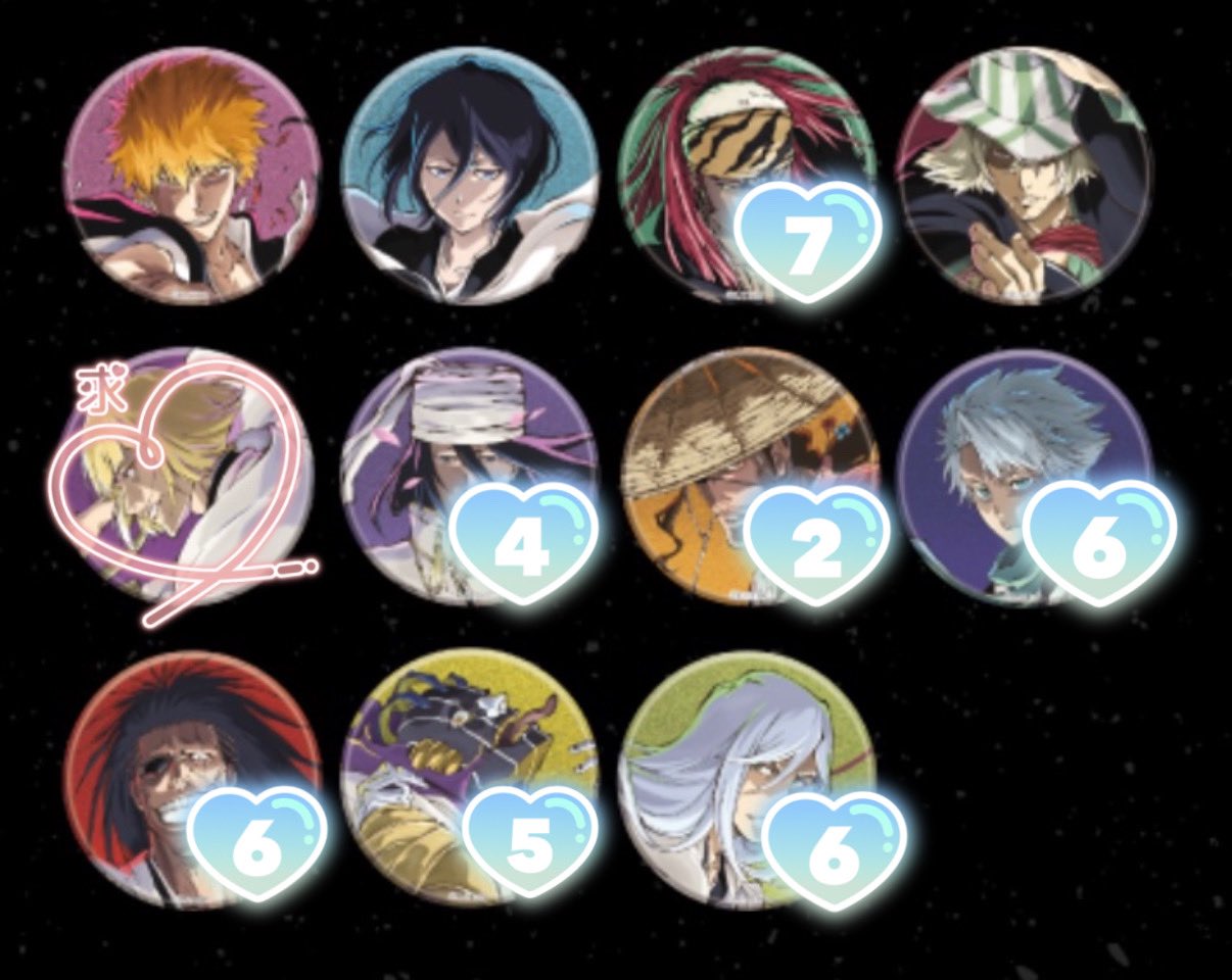 BLEACH WORLD CYN 浦原 缶バッジ クリア色紙 6点 新品未使用 夕星 on X: 