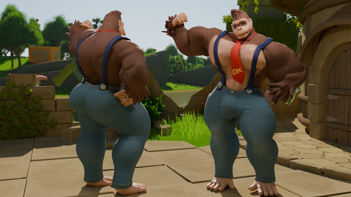 ExpendableCodan's tweet photo. THE KONG HAS ARRIVED!!! 🍌🦍

Looks like bowser's got some new company~

Available now on Gumr0ad, Kong alone OR together for a discounted price!! https://t.co/0788HajVgl