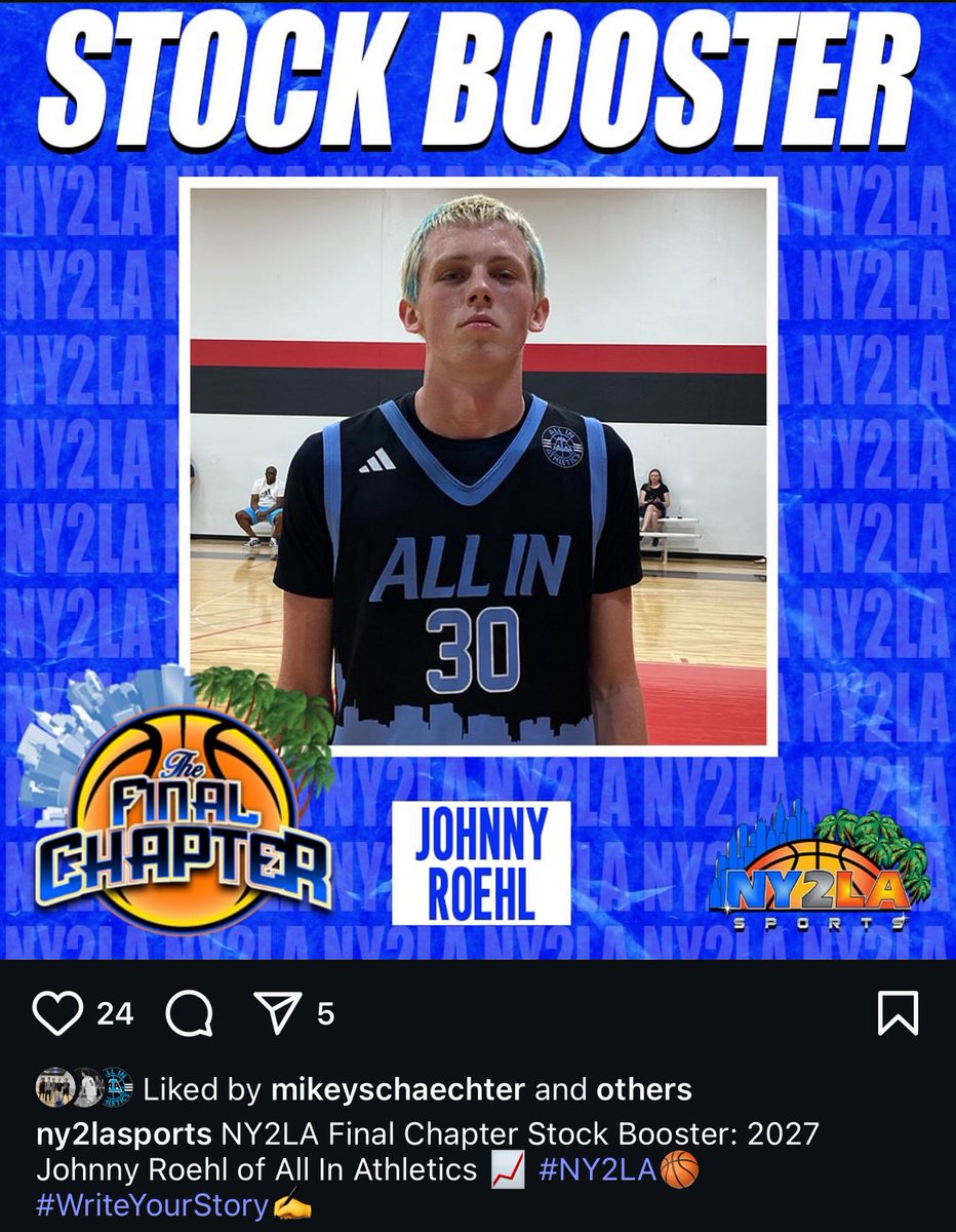 ALL IN Elite Boys (@aiaeliteboys) on Twitter photo Big one earlier today as AIA 2027 Wisconsin beat IL Attack-Marcus 47-44 at the <a href="/ny2lasports/">NY2LA SPORTS</a> Final Chapter.
Shoreland Lutheran G Johnny Roehl with a standout performance!
<a href="/aiathletics/">ALL IN Athletics</a>
<a href="/AIA_BILLY/">Billy Welcome</a>
<a href="/MHS_Boys_/">Midwest Hoops Spotlight</a>
<a href="/roehlmike3672/">Mike Roehl</a> Big one earlier today as AIA 2027 Wisconsin beat IL Attack-Marcus 47-44 at the <a href="/ny2lasports/">NY2LA SPORTS</a> Final Chapter.
Shoreland Lutheran G Johnny Roehl with a standout performance!
<a href="/aiathletics/">ALL IN Athletics</a>
<a href="/AIA_BILLY/">Billy Welcome</a>
<a href="/MHS_Boys_/">Midwest Hoops Spotlight</a>
<a href="/roehlmike3672/">Mike Roehl</a>