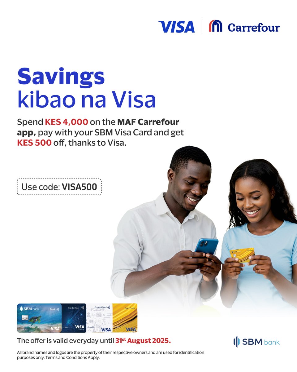 Your weekend just got a discount boost 💳
Save on the MAF Carrefour app when you pay with your SBM Card via Visa.

🛍️ It’s giving smart shopping energy ✨

#SBMDiscounts #ForASmarterTomorrow