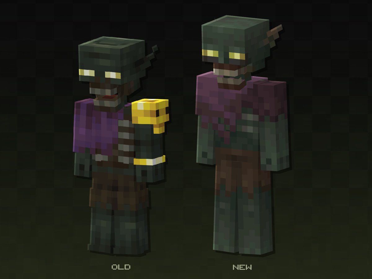 hidyk_official's tweet image. A remake of the old Zombyk that appeared in the announcement trailer for the resource pack update.
#minecraft #pixelart #blockbench
