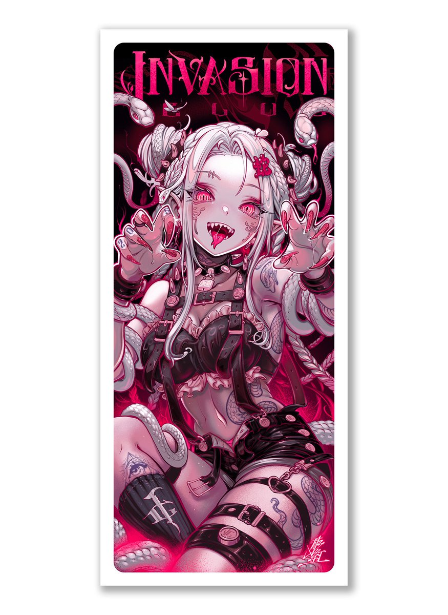 horibenny's tweet image. 🚨 DROPitty-Doo! The Year of the Snake is almost here. One Snake Lass. Two formats. Pure Bite!
🗓️ Drops JULY 16 @ 1AM JST (LA: July 15 @ 9AM | NYC: Noon)
#Tenugui + #GicleePrint #HoriBenny #InvasionClub #YearOfTheSnake