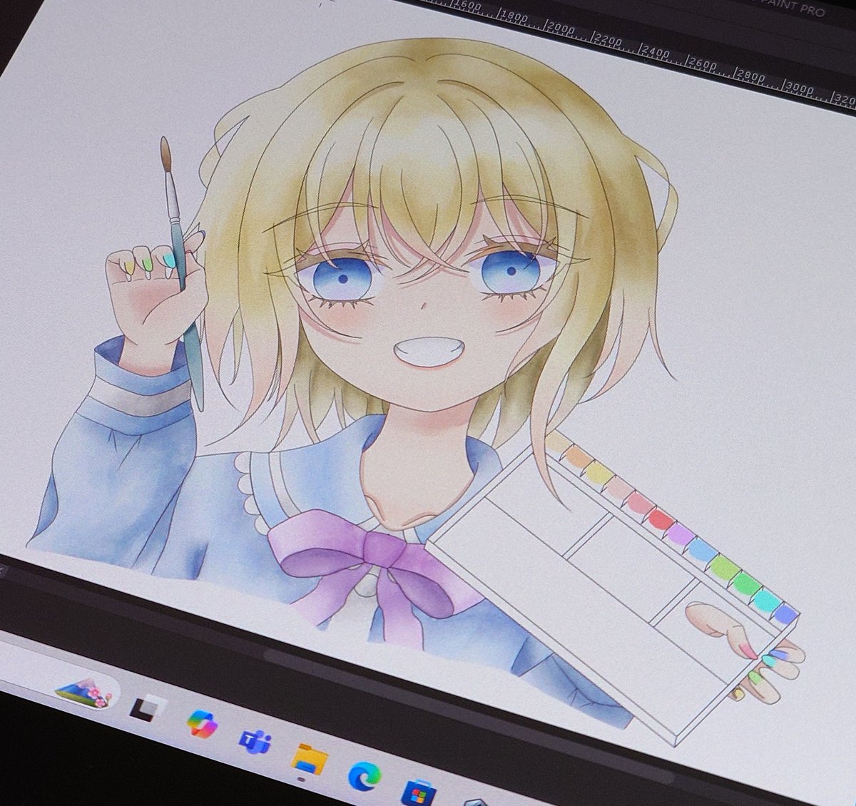 k_tsu_815's tweet image. 休日なので平日よりもたくさんお絵描きできる🎨
#WIP 
#イラスト