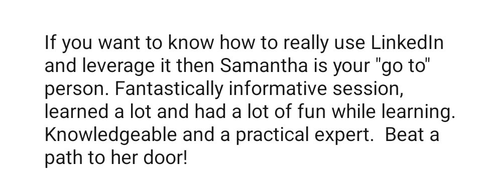 I have a special offer you might like! Would you like me to optimize your LinkedIn, help you with content ideas &amp; do a useful introduction for you? It's a one hour 1:1 call. Perhaps you know someone in your network who might benefit?

You can book here calendly.com/tweetinggoddes…