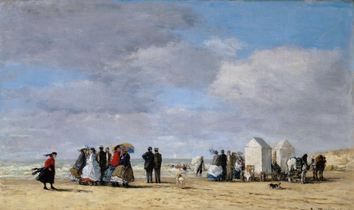 Alister (@schnockrevue) on Twitter photo Né le 12 juillet 1824 à Honfleur, Eugène Boudin passa sa vie à peindre la côte Fleurie comme personne, inventant, en passant, l’impressionnisme. "En 1898, alors qu'il est à Paris et se sait condamné, il demande à mourir "face à la mer" et se fait transporter à Deauville."
Classe. Né le 12 juillet 1824 à Honfleur, Eugène Boudin passa sa vie à peindre la côte Fleurie comme personne, inventant, en passant, l’impressionnisme. "En 1898, alors qu'il est à Paris et se sait condamné, il demande à mourir "face à la mer" et se fait transporter à Deauville."
Classe.