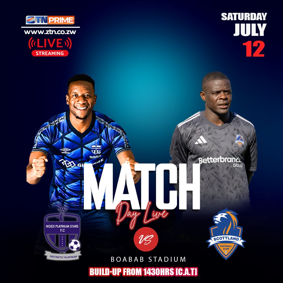 Castle Lager Premier Soccer League More Action at the Baobab Stadium 
Ngezi Platinum Stars The Team vs Scottland FC 

Kickoff at 15.00hrs 
#GetThePicture