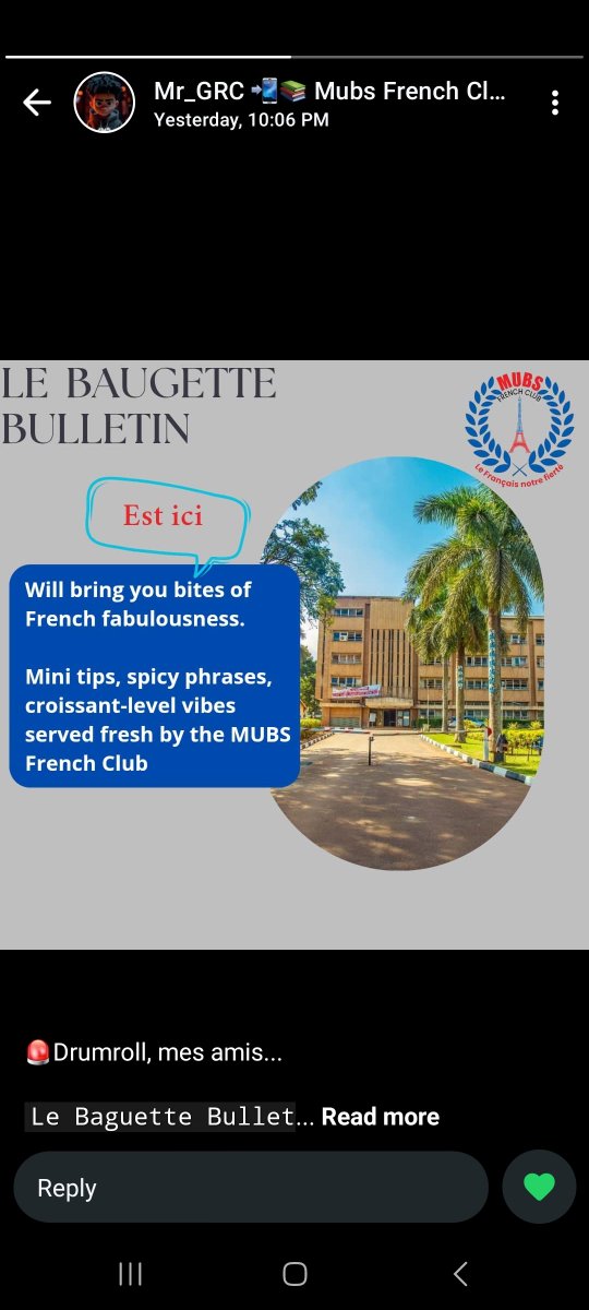 Will you join the MUBS french club?