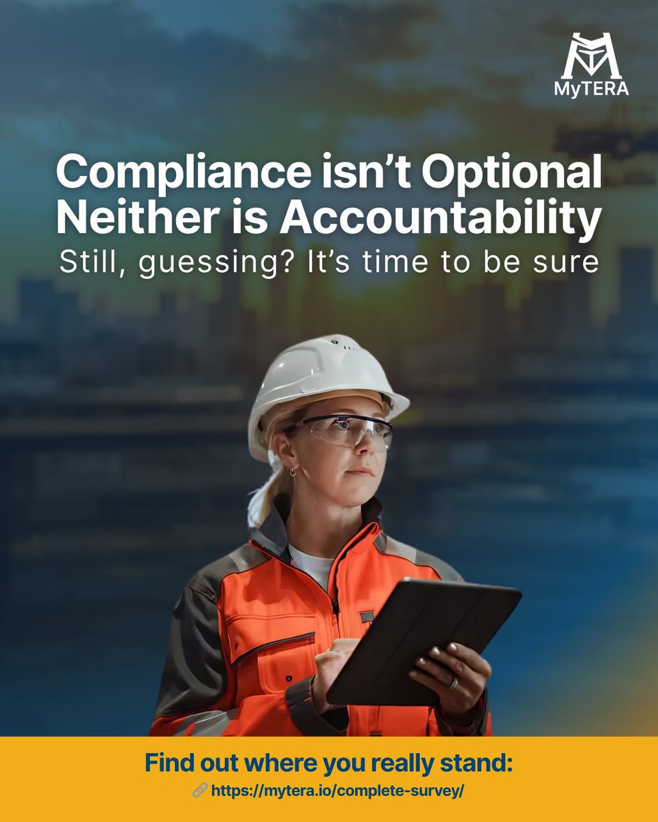 MyTERA365's tweet photo. Are you 100% compliant with occupational health standards… or just hoping you are?
Stop guessing. Start auditing.

👉 Take the assessment today: https://t.co/jzF9mgWPse 

#ComplianceCheck #MyTERA #HealthAndSafetyAudit https://t.co/Mmq4ycuQtZ