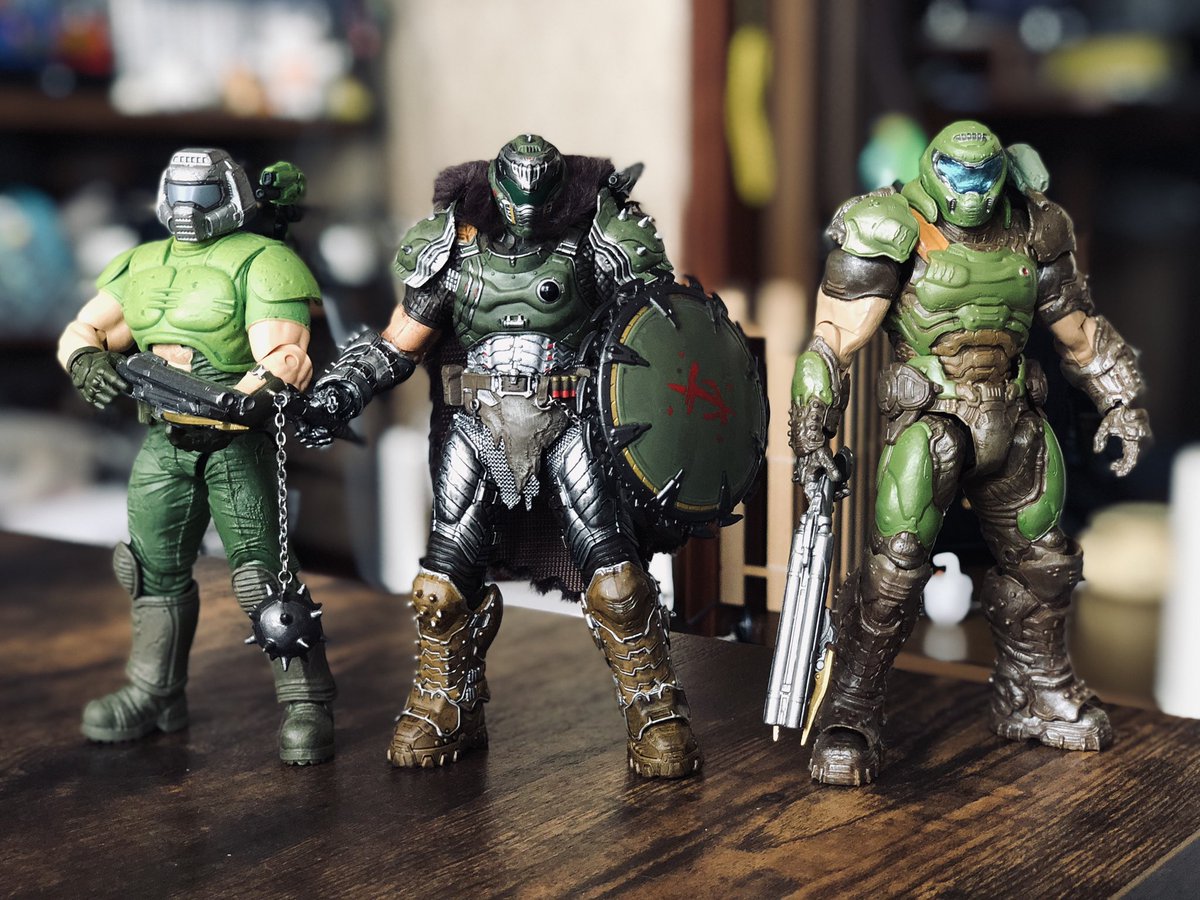 Toygang's tweet image. 暴力の権化を煮詰めたドゥームのデザインワーク大好きなんだよー
今日はマクファーレンエリートエディションのダークエイジスドゥームスレイヤーさんが届いた
エリートといっても可動はマリーンと同程度
いわゆる重塗装タイプ的な？
#Doom #DoomSlayer
#DoomTheDarkAges #McFarlaneToys #EliteEdition