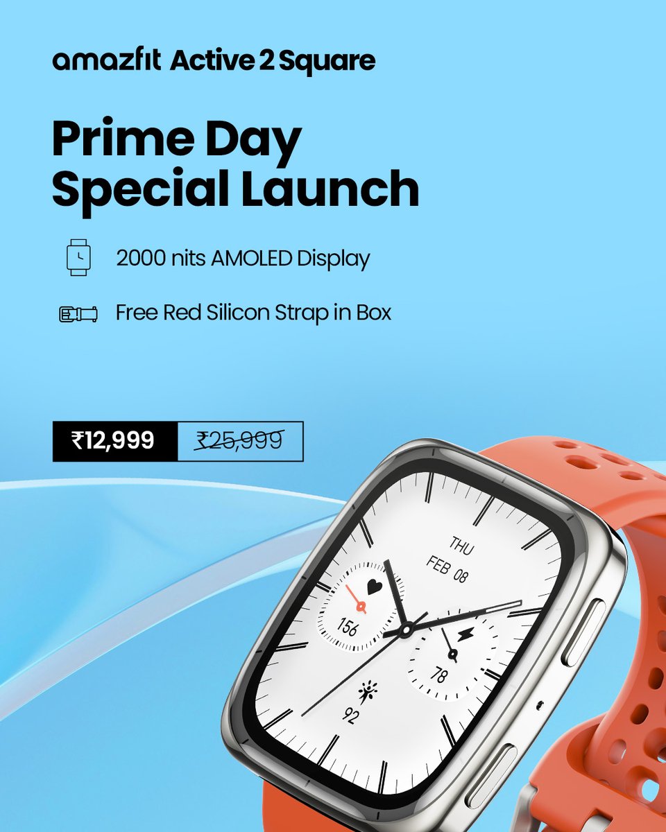 AmazfitIN's tweet photo. Premium technology, intelligent pricing. Amazfit's comprehensive smartwatch collection offers military-grade durability and extended battery life—perfect for demanding schedules. Limited-time savings up to 60% off.
#SmartWatch #Active2Square #T-REX3 #Bip6 https://t.co/VB167MrrcV