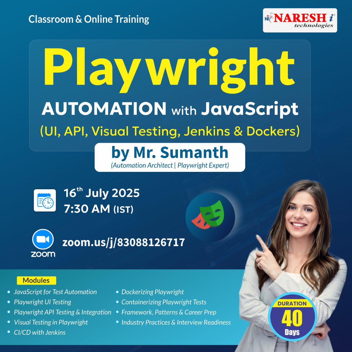 rameshkuma25104's tweet image. Still writing manual test cases?
It’s time to automate with Playwright &amp;amp; boost your QA game!

📆16th July | ⏰7:30 AM IST

🔗Register Link: tr.ee/zYVfft

#PlaywrightTraining #AutomationQA #NareshIT #TestFaster #TechCareers #FreeDemoClass